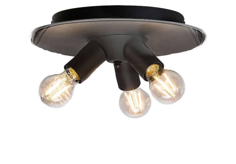 Lampa sufitowa wisząca Rabalux Ursula czarna-kolor dymny wym: 24 x 40 x 40 cm 3xE27 x 1 szt.