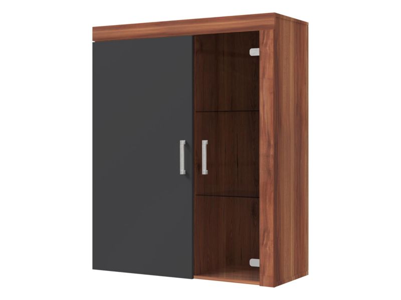 Witryna wisząca MIRJAN 24 Samba 4 śliwa + grafit 1 szt.