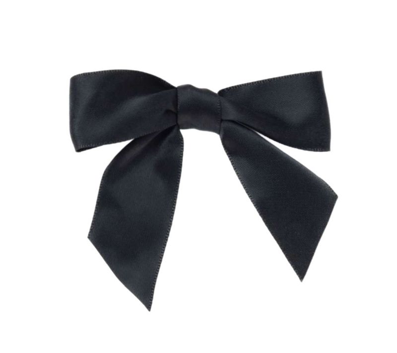 Kokarda satynowa Neopak Czarna 8cm naklejana 10 szt.