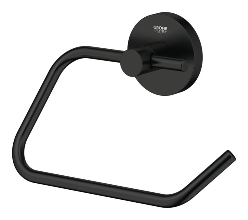 Uchwyt na papier toaletowy Grohe czarny metalowy montaż ukryty 1 szt.