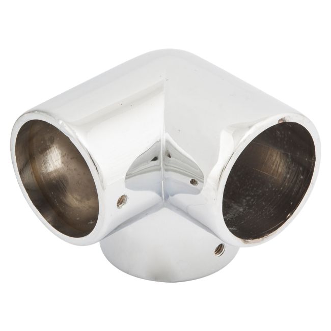 Narożnik 90o fi 25 mm 4,5 x 4,5 x 4,5 cm chrom