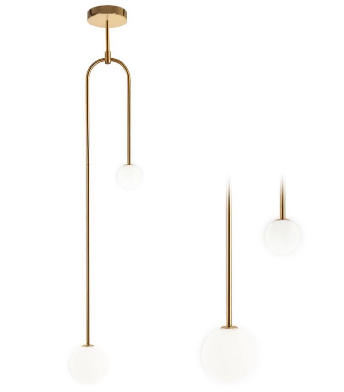 Lampa Sufitowa Wisząca Toolight App964-2Cp Złoty 1 Szt