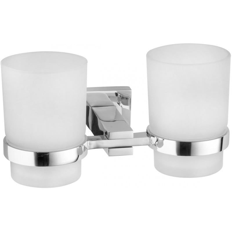 Podwójny kubek na szczoteczki Mexen Vane chrom 20,5x9,5 cm 1 szt.