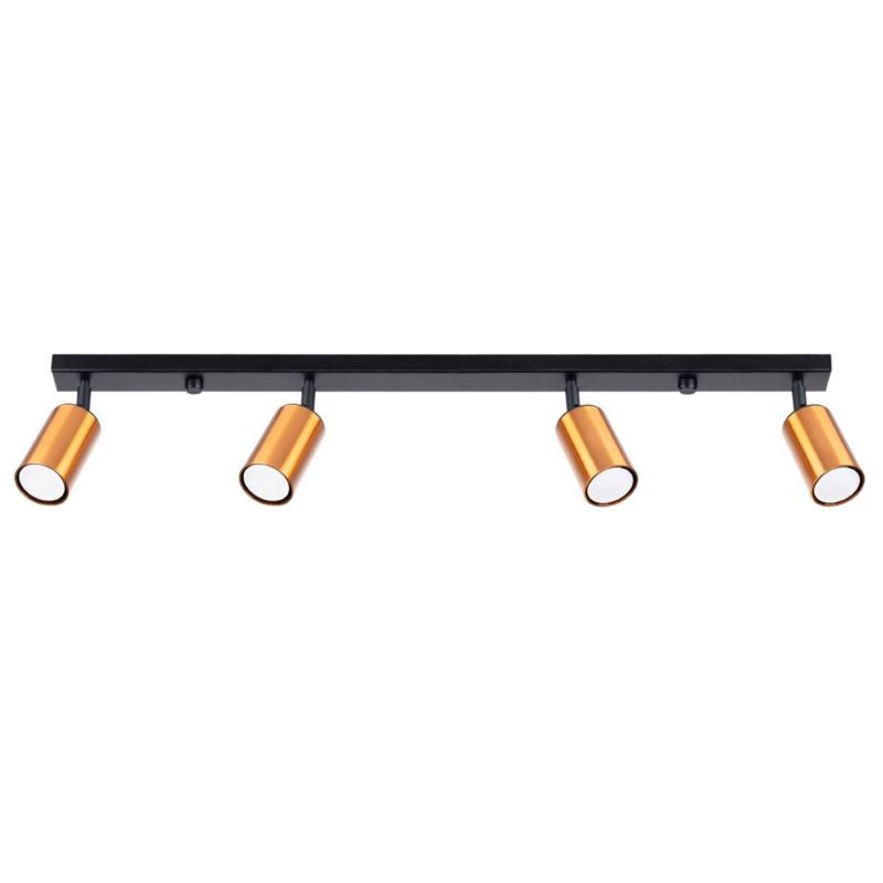 Reflektor sufitowy Sollux Lighting Winx czarny-miedź 4 x GU10 x IP20 wym: 18,5 x 6 x 82 cm - 1 szt.