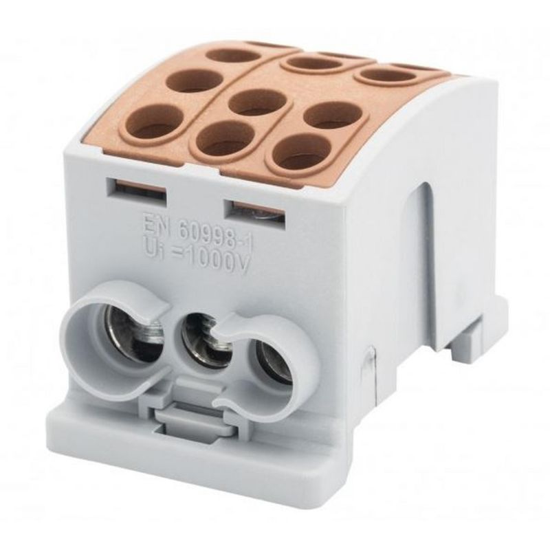 Złączka szynowa F-Elektro brązowa HLK 125A-3 (1x35,2x25 / 1x35,2x25) F2.0376 1szt.