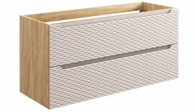 Szafka łazienkowa Furnidea 120 cm wisząca pod umywalkę beżowa Ocean 1 szt.