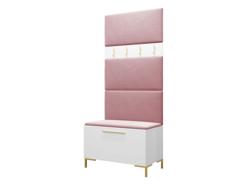 Garderoba MIRJAN 24 Zilion III biały + różowy 1 kpl.