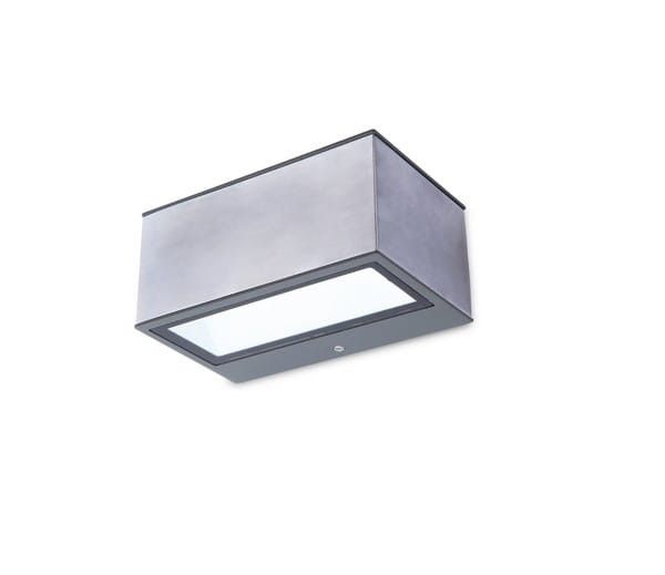 Kinkiet ścienny zewnętrzny Lutec Gemini szaro-biały LED 11W 4000K 500lm IP54 wym: 6,5 x 9 x 14,3 cm metal - 1 szt.