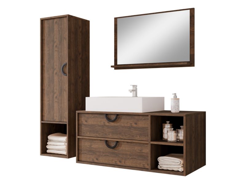 Meble łazienkowe MIRJAN 24 XIV orzech warmia 1 kpl.
