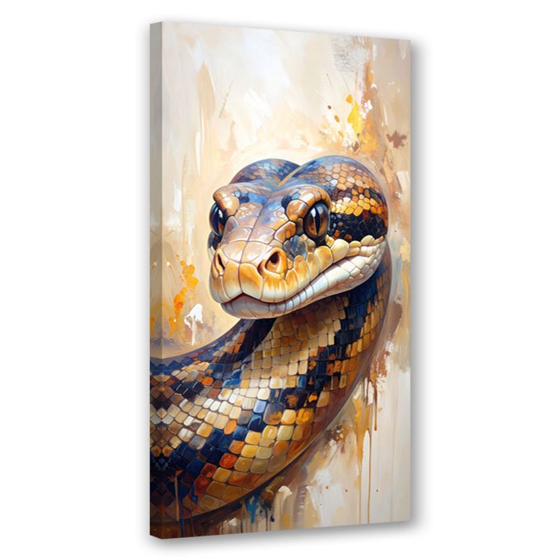 Obraz nowoczesny do salonu Feeby Głowa Węża Zwierzęta Natura 60x120cm 1szt