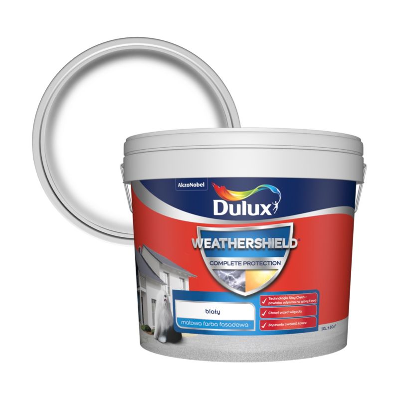 Farba elewacyjna Dulux Complete biały 10 l