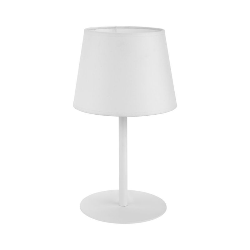 Lampka stołowa TK-Lighting Maja biała 1 x E27 x 15W IP20 wym: 36 x 20 x 20 cm tkanina - 1 szt.