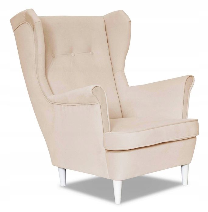 Fotel uszak do salonu z podnóżkiem Family Meble ARI beż 1szt
