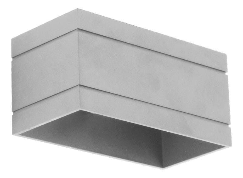 Kinkiet ścienny Lampex Quado szary 1 x G9 x 40W IP20 wym: 10 x 20 x 20 cm - 1 szt.