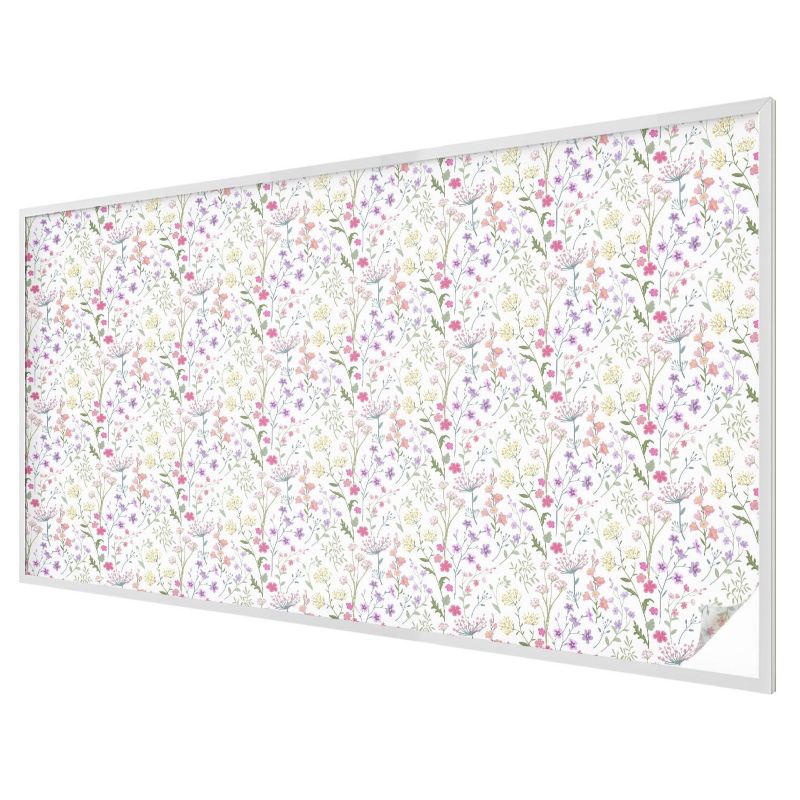 Witraż Samoprzylepny Wallfluent 200x116 cm Stylowa Dekoracja Okna Kwiatowy wzór roślinny 1 rol.