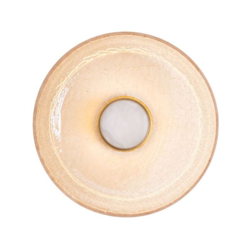 Kinkiet ścienny Maxlight Signature mosiądz-szkło bursztynowe LED 9W 3000K 855lm IP20 wym: 35 x 35 x 12 cm - 1 szt.