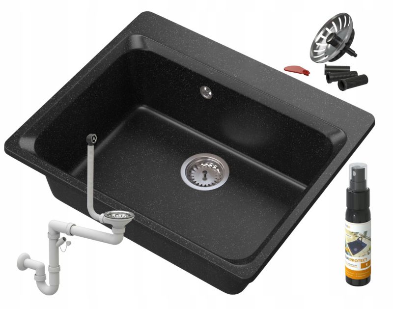 Zlewozmywak Granitowy Kuchenny Granitan Zante z Syfonem Klik Klak 1kpl.