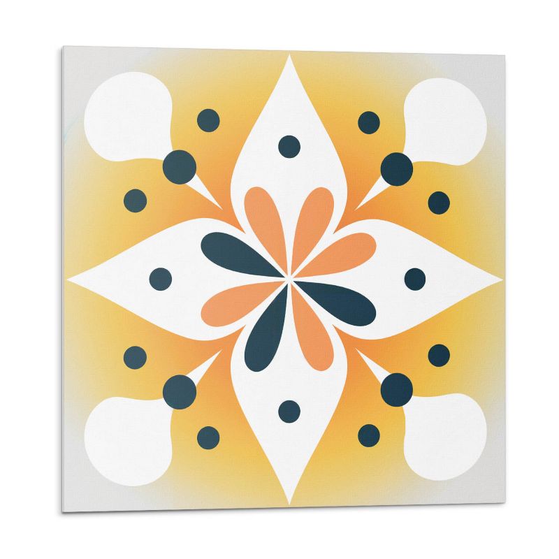 Kafelki samoprzylepne Wallfluent 30x30 cm Wzór kwiatów z drobnymi kropkami 9 szt.