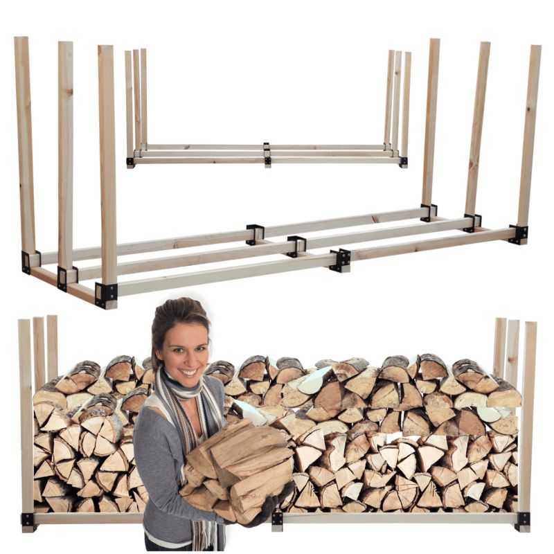 Stojak na drewno kominkowe MODO24 wiata na drzewo opałowe drewutnia 2,4 m3 1 szt.