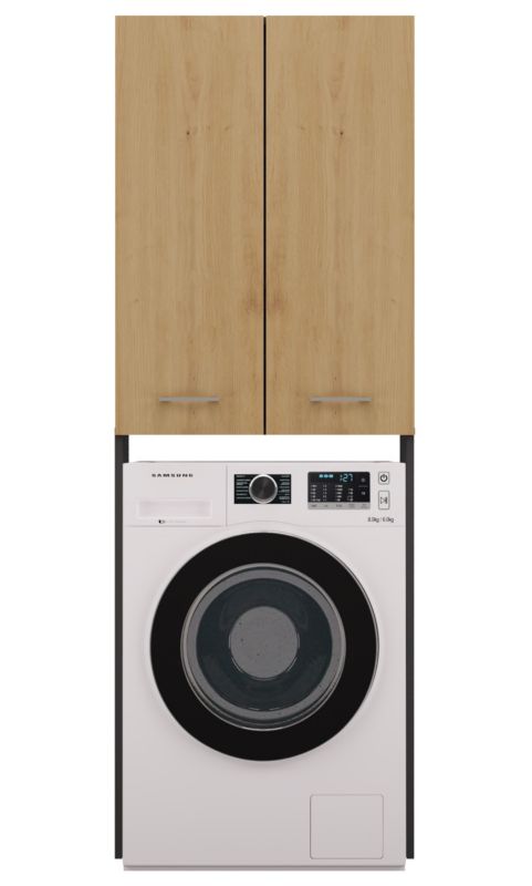 Szafka Łazienkowa Topeshop Nad Pralkę Pola DD Dąb Artisan 30x64x180 cm 1 szt.