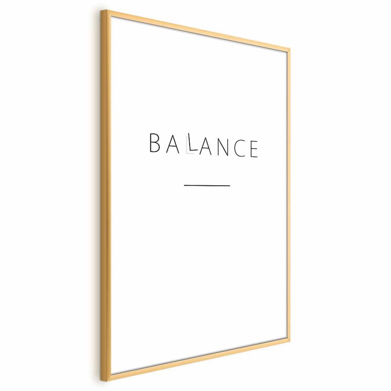 Plakat Artgeist Balance 60x90 cm z ramą złotą 1 szt