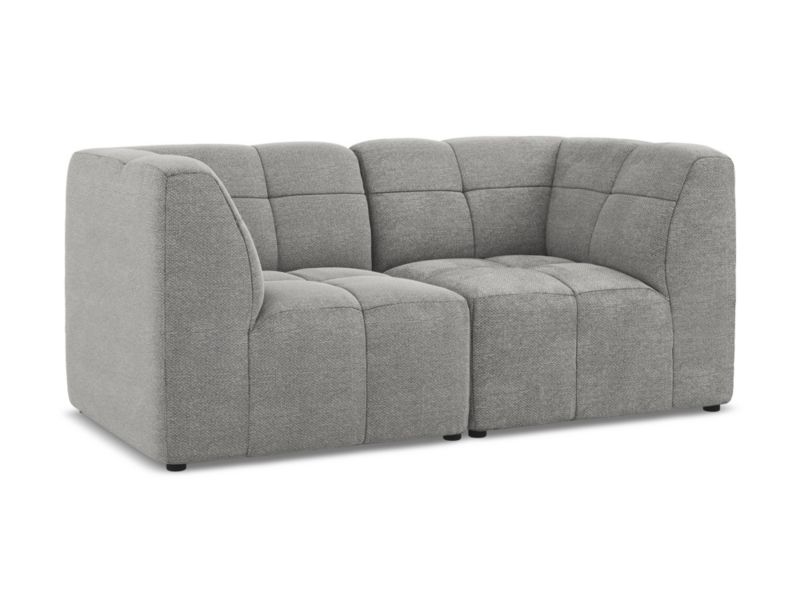Modułowa sofa 2-osobowa LaMiaSofa GRADO z tkaniny bouclé 180x90 cm jasny szary 1 szt.