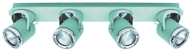 Spot oprawa sufitowa Rabalux April miętowo-chromowany 4 x GU10 x 5W IP20 wym: 12 x 51 x 9 cm - 1 szt.