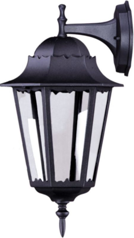 Kinkiet ścienny zewnętrzny Kaja Lozana czarny klasyczny 1 x E27 x 60W IP44 wym: 44 x 22 x 22 cm - 1 szt.