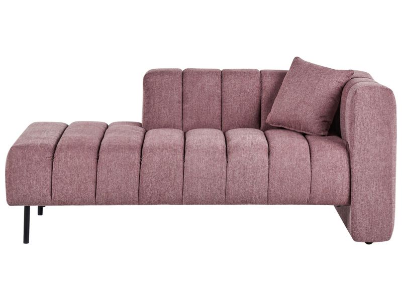 Szezlong prawostronny różowy Lannils 1 szt.