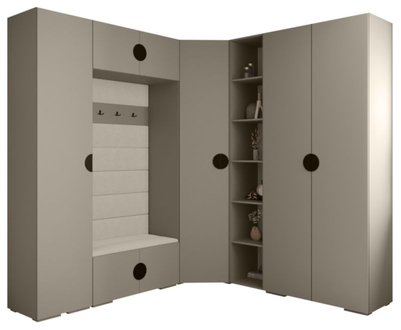 Garderoba do przedpokoju Abiks INOVA 4 Z2 kaszmir+czarny+manila02 1 szt.