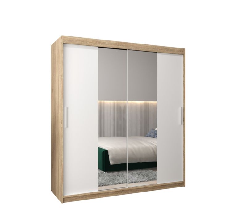 Szafa przesuwna Garderoba Abiks Tokyo 1 180 sonoma + biały 1 szt.