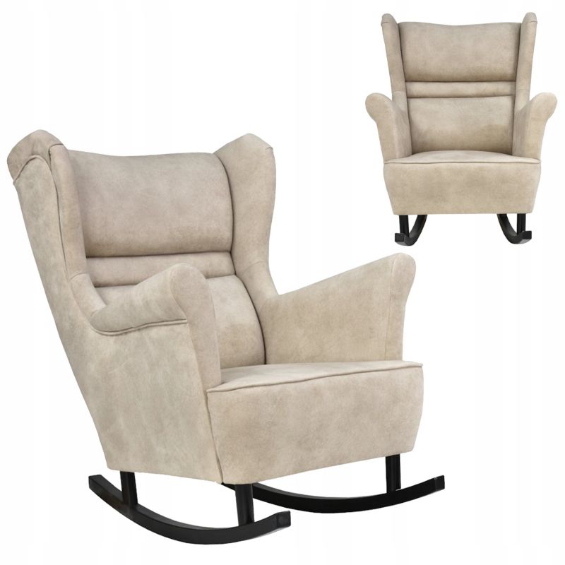 Fotel uszak do salonu bujany Family Meble Zoja beżowy jasny 1szt