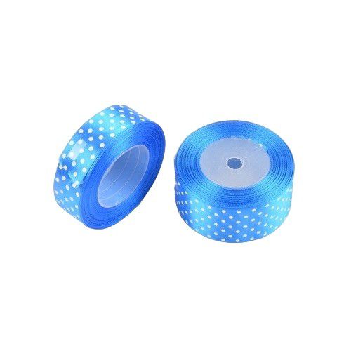 Wstążka satynowa Neopak Tasiemka Niebieska Kropki 25mm22m 1 szt.