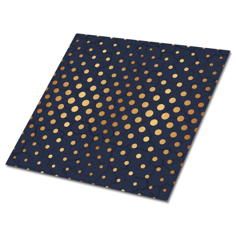 Kafelki samoprzylepne Tulup 30x30 cm Złote punkty 9 szt.