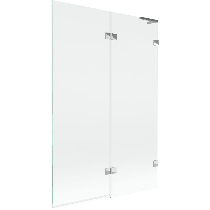 Parawan nawannowy dwuskrzydłowy Mexen Lunar L transparent chrom 120x150 cm 1 szt