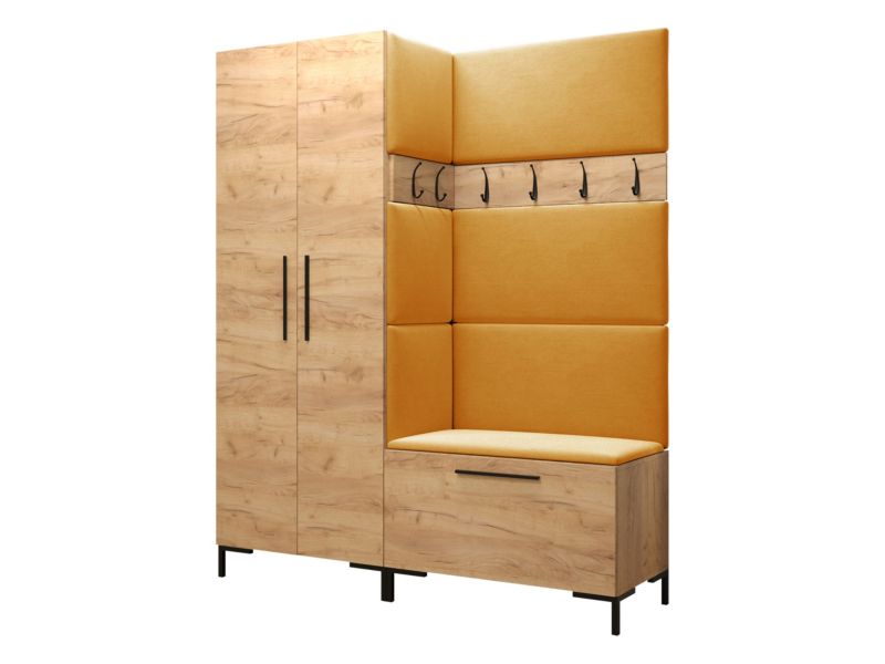 Garderoba MIRJAN 24 Zilion I dąb craft + żółty 1 kpl.