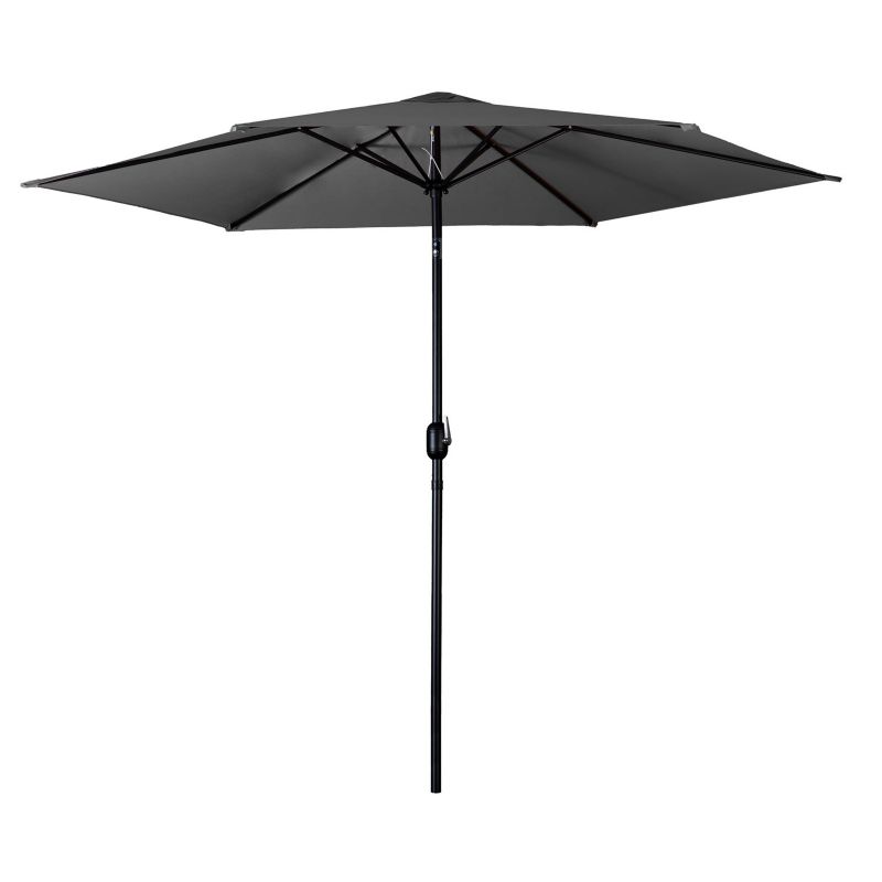 Parasol ogrodowy Plonos balkonowy 300cm regulowany składany + pokrowiec szary 1 szt.