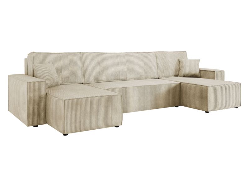 Narożnik z funkcją spania MIRJAN 24 Karl U Sztruks waniliowy 1 szt.