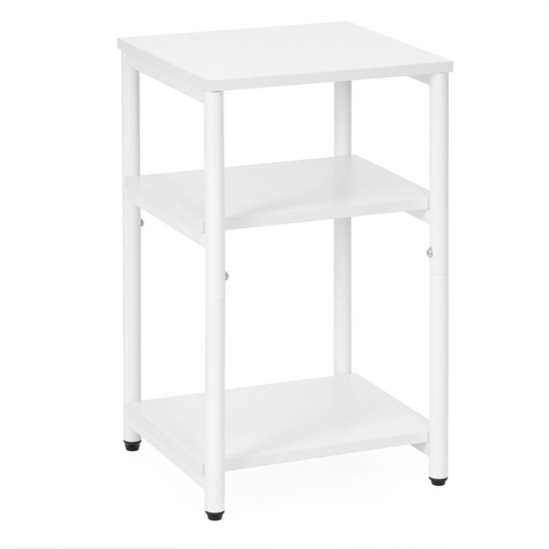 Szafka nocna, regał z trzema półkami Springos mebel do sypialni 59 cm biały 1 szt.