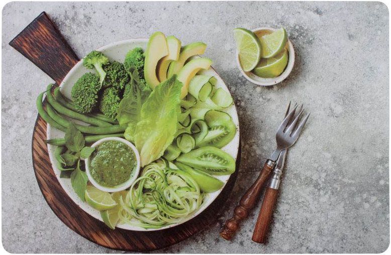 Podkładka na stół Greens 43,5 x 28,5 cm szaro-zielona