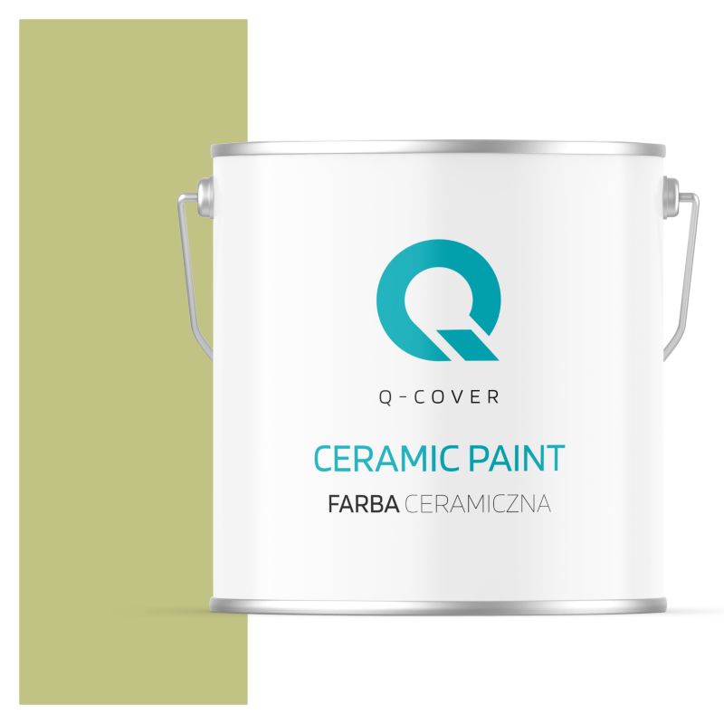 Farba Ceramiczna Do Ścian i Sufitów Q-Cover Groszkowy H2451 Głęboki Mat 5L