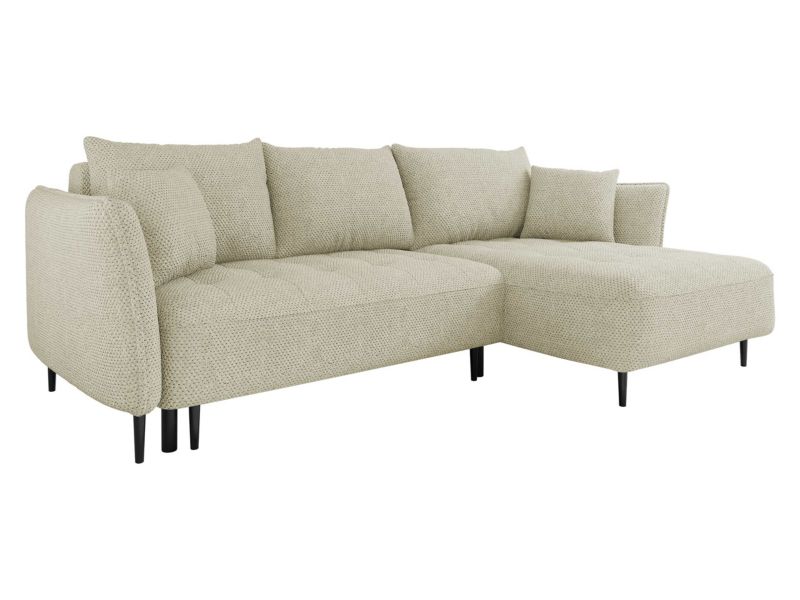 Narożnik z funkcją spania MIRJAN 24 Bari prawy beżowy plusz 1 szt.