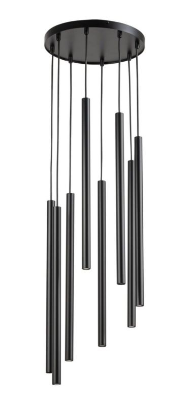 Lampa wisząca Sigma Lighting Sopel 4452 czarna dekoracyjna 8xG9 x 1 szt.