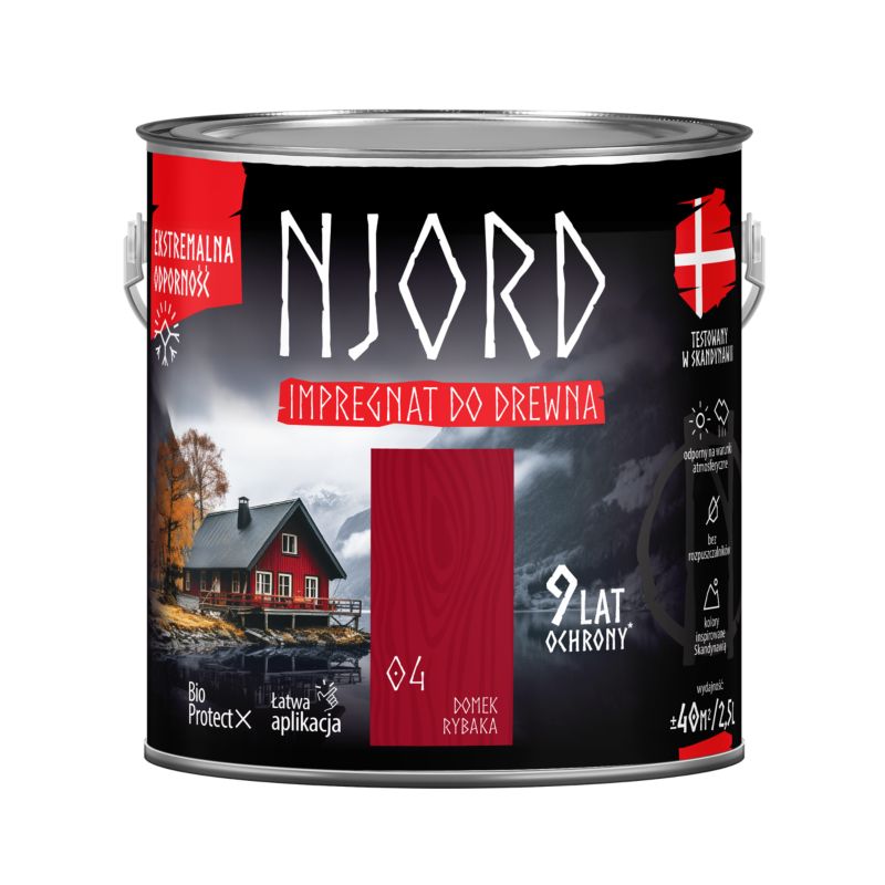 Impregnat do drewna Njord domek rybaka 2,5 l