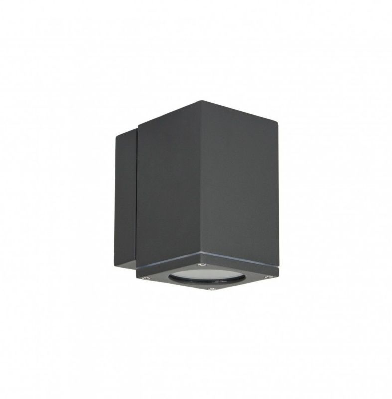 Kinkiet ścienny zewnętrzny SU-MA Adela ciemnoszary 1 x GU10 x IP54 wym: 13,7 x 8,7 x 12,5 cm - 1 szt.
