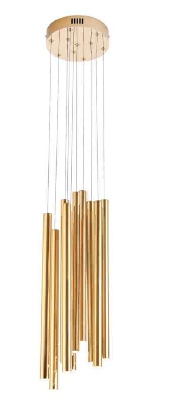 Lampa wisząca Maxlight Organic złota wym: 183 x 62 x 62 cm wbudowany LED 10x1W 1 szt.