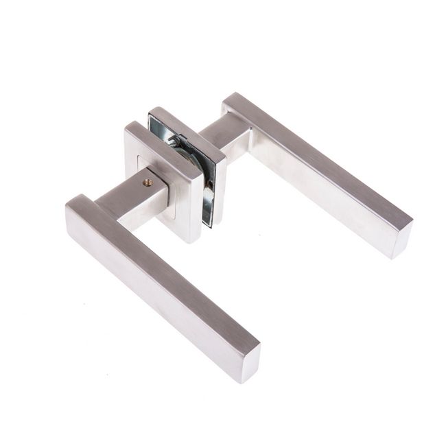 Klamka drzwiowa Metalbud Onyx krótki szyld stal nierdzewna