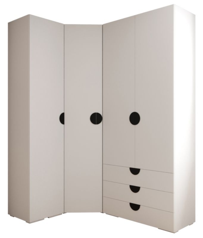 Garderoba wysoka do przedpokoju Abiks INOVA 4 Z6 biały+czarny 1 szt.