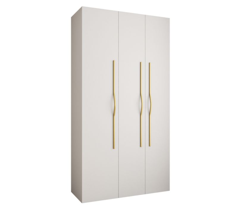 Szafa uchylna Garderoba COMO 2 130 (biały/złoty)