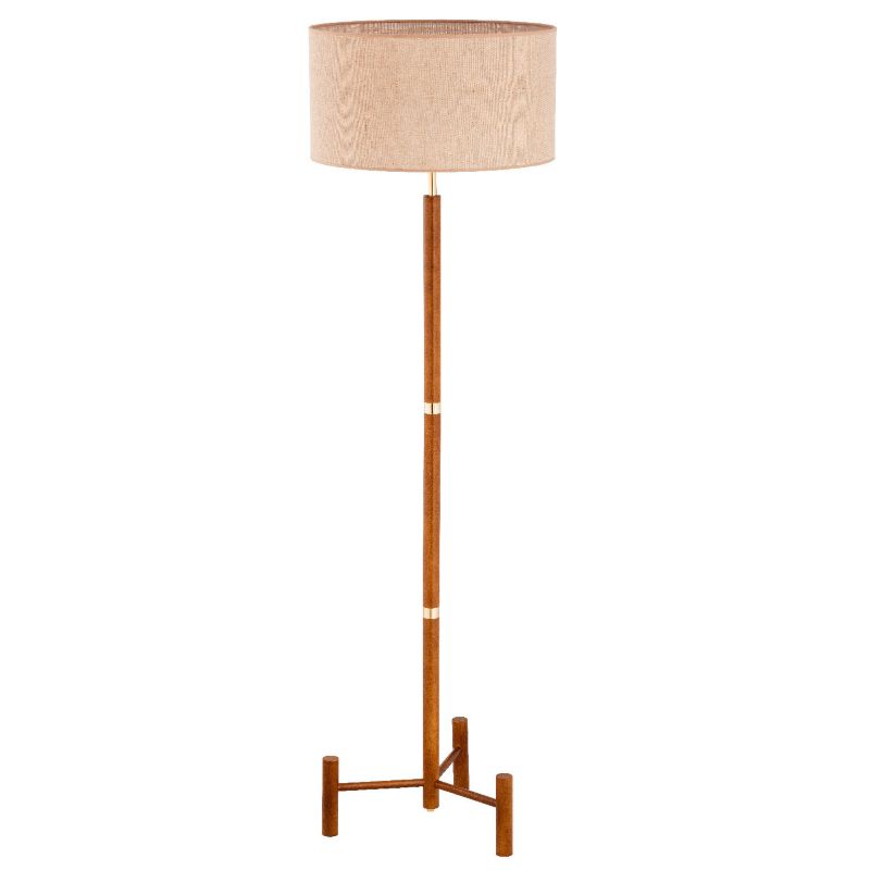 Lampa podłogowa stojąca Alfa Supra jasne drewno-beżowa trójnóg 1 x E27 x 15W wym: 155 x 45 x 45 cm - 1 szt.